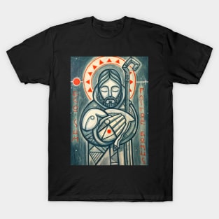 Jesus Christ Good Shepherd artistic painting T-Shirt